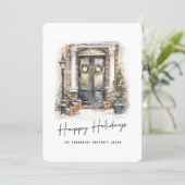 Modern Real Estate Corporate Business Christmas  Feestdagenkaart (Staand voorkant)