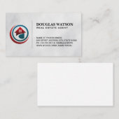 Modern Real Estate Custom Logo Visitekaartje (Voorkant / Achterkant)