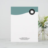 Modern Real Estate Letterhead Briefpapier Briefhoofd (Staand voorkant)