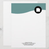 Modern Real Estate Letterhead Briefpapier Briefhoofd (Voorkant / Achterkant)