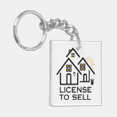 Modern Real Estate License To Sell  Sleutelhanger (Voorkant Links)