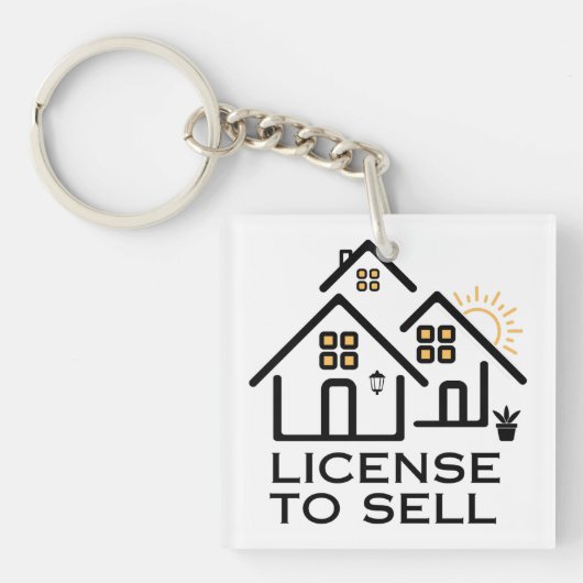 Modern Real Estate License To Sell  Sleutelhanger (Voorkant)