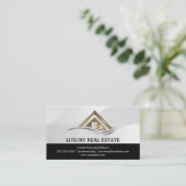 Modern Real Estate Logo | Property Management Visitekaartje (Staand voorkant)