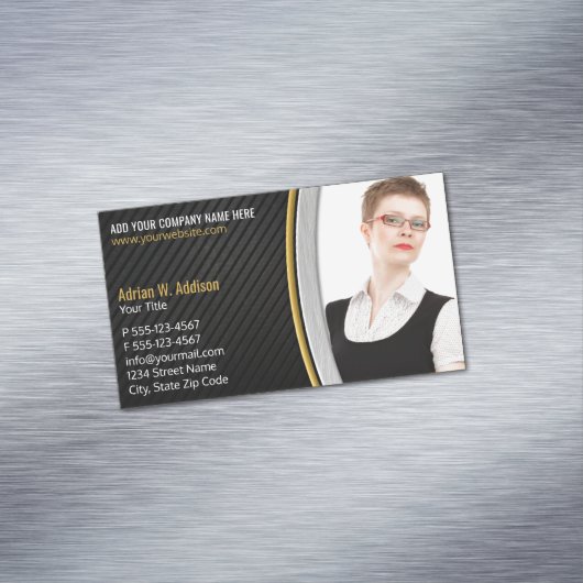 Modern Real Estate Photo Creative Insurance Agent Magnetisch Visitekaartje (Voorbeeld)