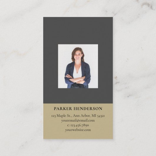 Modern Real Estate Photo Visitekaartje (Achterkant)