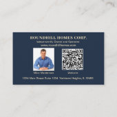 Modern Real Estate Professioneel Logo QR Code Visitekaartje (Achterkant)