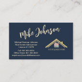 Modern Real Estate Professioneel Logo QR Code Visitekaartje (Voorkant)