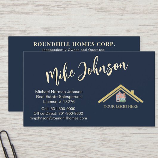 Modern Real Estate Professioneel Logo QR Code Visitekaartje