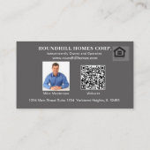 Modern Real Estate Professioneel Logo QR Code Visitekaartje (Achterkant)