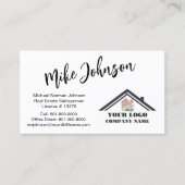 Modern Real Estate Professioneel Logo QR Code Visitekaartje (Voorkant)