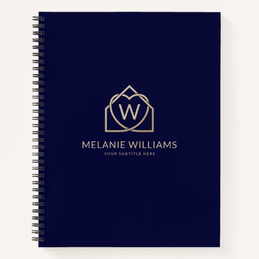 Modern Real Estate Promotional Realtor Logo Notitieboek (Voorkant)