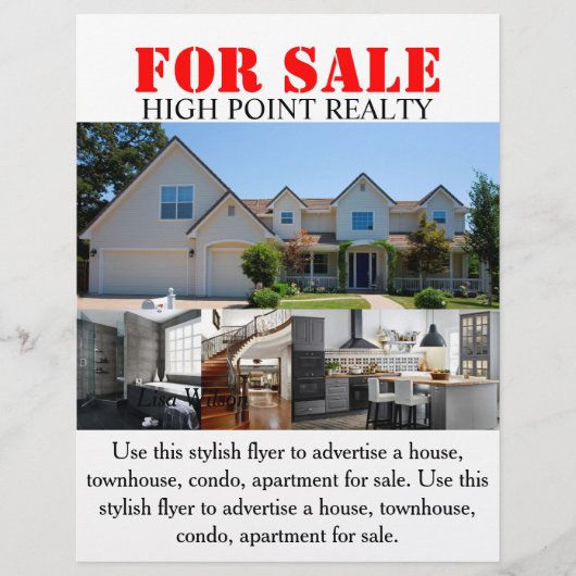 Modern Real Estate Realtor voor verkoopbrochure Flyer (Voorkant)