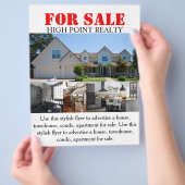 Modern Real Estate Realtor voor verkoopbrochure Flyer (Hand)