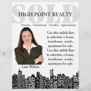 Modern Real Estate Realtor voor verkoopbrochure Flyer