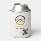 Modern Real Estate white and gold custom logo  Blikjeskoeler (Blikje Voorkant)