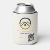 Modern Real Estate white and gold custom logo  Blikjeskoeler (Blikje Achterkant)