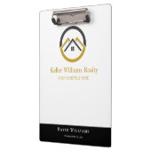 Modern Real Estate white and gold custom logo  Klembord (Links)