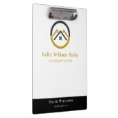 Modern Real Estate white and gold custom logo  Klembord (Rechts)