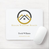Modern Real Estate white and gold custom logo  Muismat (Met muis)