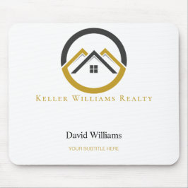 Modern Real Estate white and gold custom logo  Muismat