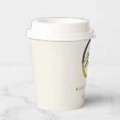 Modern Real Estate white and gold custom logo  Papieren Bekers (Rechts)