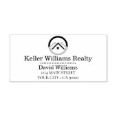 Modern Real Estate white and gold custom logo  Rubberstempel (Afrduk)