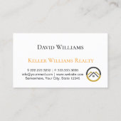 Modern Real Estate white and gold custom logo  Visitekaartje (Achterkant)