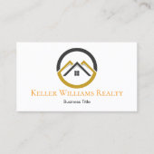 Modern Real Estate white and gold custom logo  Visitekaartje (Voorkant)