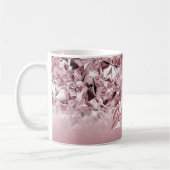 Modern Realistisch Roze Diamond Elegant Monogram Koffiemok (Links)