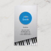 Modern Realistisch Visitekaartje van piano-muzikan (Voorkant)