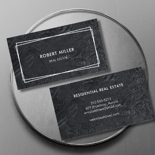 Modern Realtor Black Stone Visitekaartje