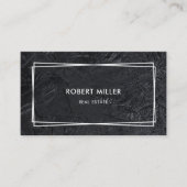 Modern Realtor Black Stone Visitekaartje (Voorkant)