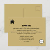 Modern Realtor Bleek Gold Business Hartelijk dank Briefkaart (Voorkant / Achterkant)