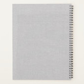 Modern Realtor Home Logo Gray Faux Linen Planner (Achterkant)