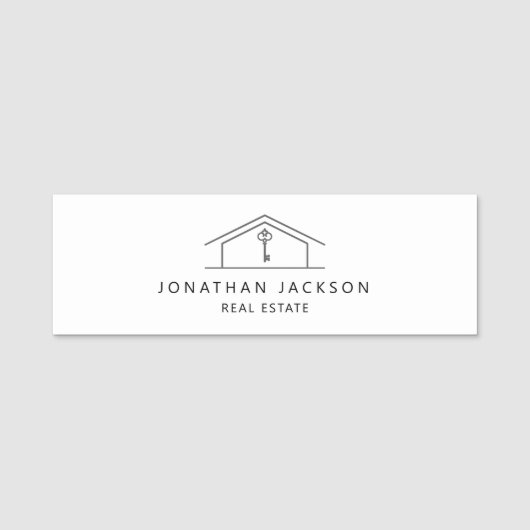 Modern Realtor Home Logo  Naamplaatje (Voorkant)