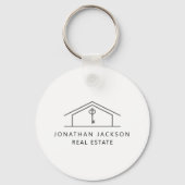 Modern Realtor Home Logo  Sleutelhanger (Achterkant)