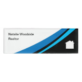 Modern Realtor House Symbol Naambadge (Voorkant)