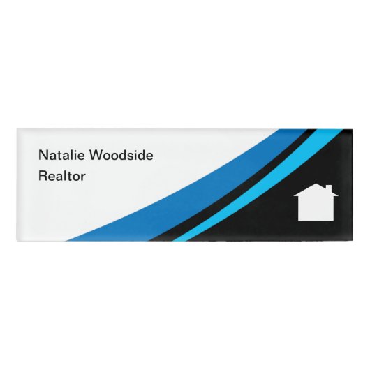 Modern Realtor House Symbol Naambadge (Voorkant)