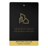 Modern Realtor Logo Mini Promo Klembord (Achterkant)