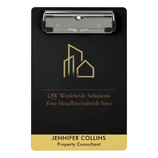 Modern Realtor Logo Mini Promo Klembord (Voorkant)