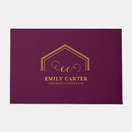 Modern Realtor Logo Promotionele deurmat