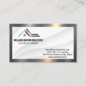 Modern Realtor Metal Logo | Metaalgrens Visitekaartje (Voorkant)