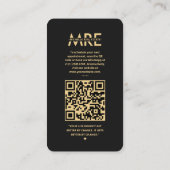 Modern Realtor Monogram Zwart Goud Instagram Visitekaartje (Achterkant)