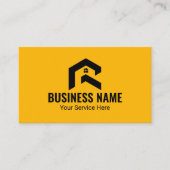 Modern Realtor Mortgage Real Estate Yellow Black Visitekaartje (Voorkant)