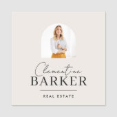 Modern Realtor Name Badge with Photo Arch Elegant (Voorkant)