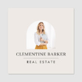 Modern Realtor Name Badge with Photo Arch Elegant (Voorkant)
