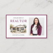 Modern Realtor Real Estate Agent Photo Visitekaartje (Voorkant)