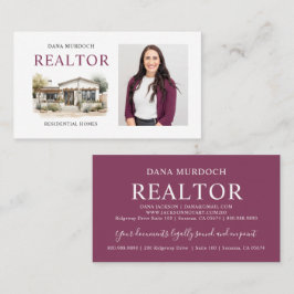 Modern Realtor Real Estate Agent Photo Visitekaartje