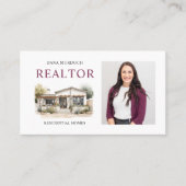 Modern Realtor Real Estate Agent Photo Visitekaartje (Voorkant)