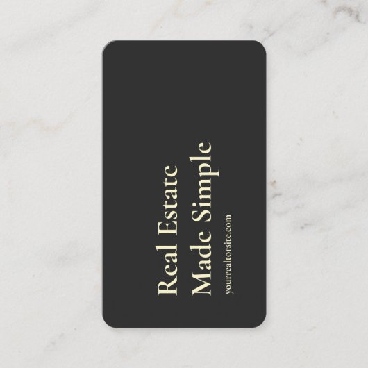 MODERN REALTOR REAL ESTATE AGENT SLOGAN VISITEKAARTJE (Voorkant)